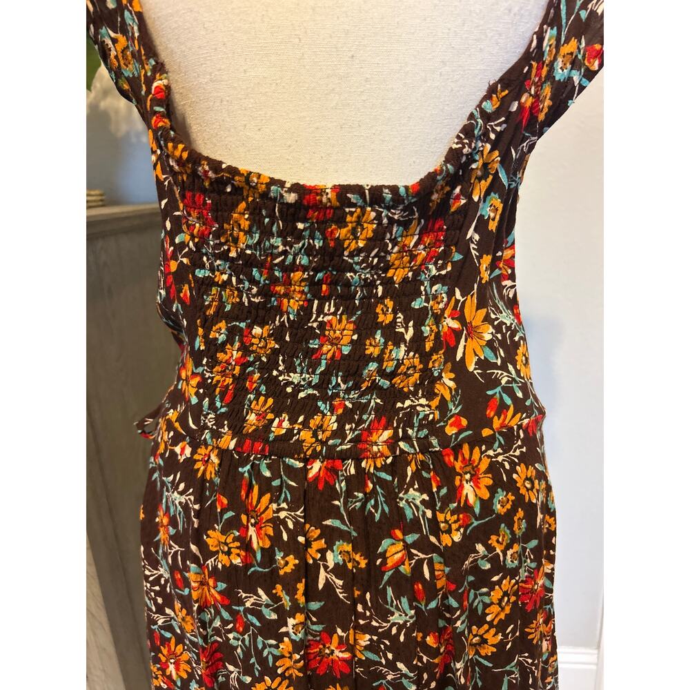 band of the free | (NWT) Brown Floral Wrap Dress | Lg - Picture 13 of 15